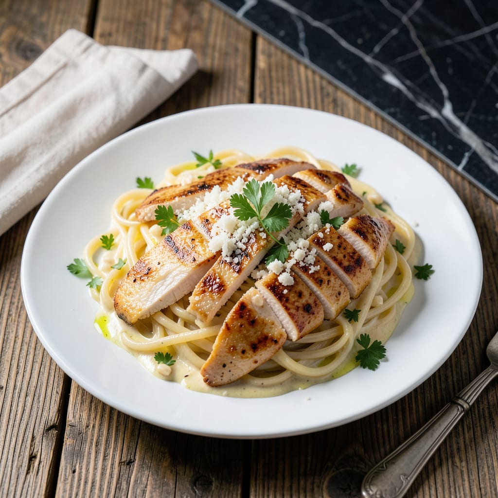 Comprehensive chicken alfredo spaghetti recipe easy visual reference