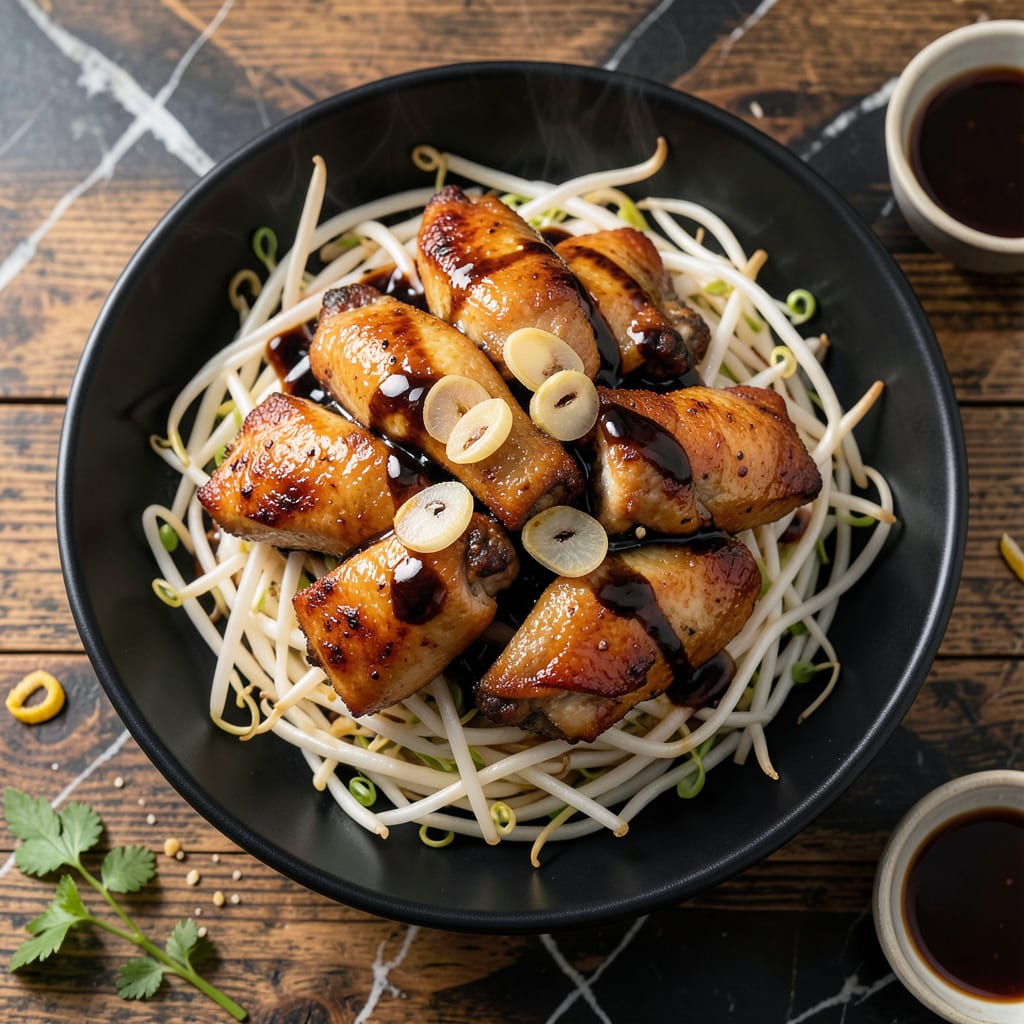 chicken and bean sprouts stir fry recipe detailed visual guide