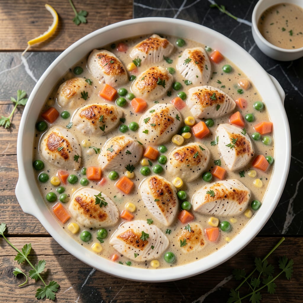 chicken and dumplings casserole recipe easy detailed visual guide