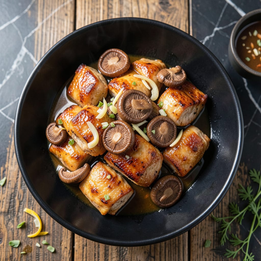 chicken and mushroom in oyster sauce recipe detailed visual guide