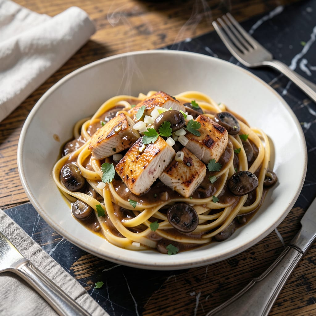 Chicken and Mushroom Pasta Sauce Recipe: Earthy Umami Richness for Perfect Coating
