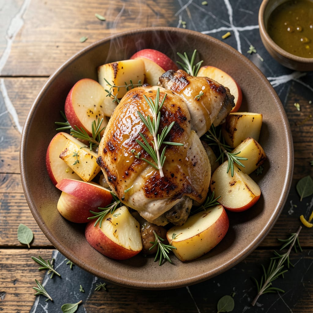 chicken apples potatoes recipe detailed visual guide