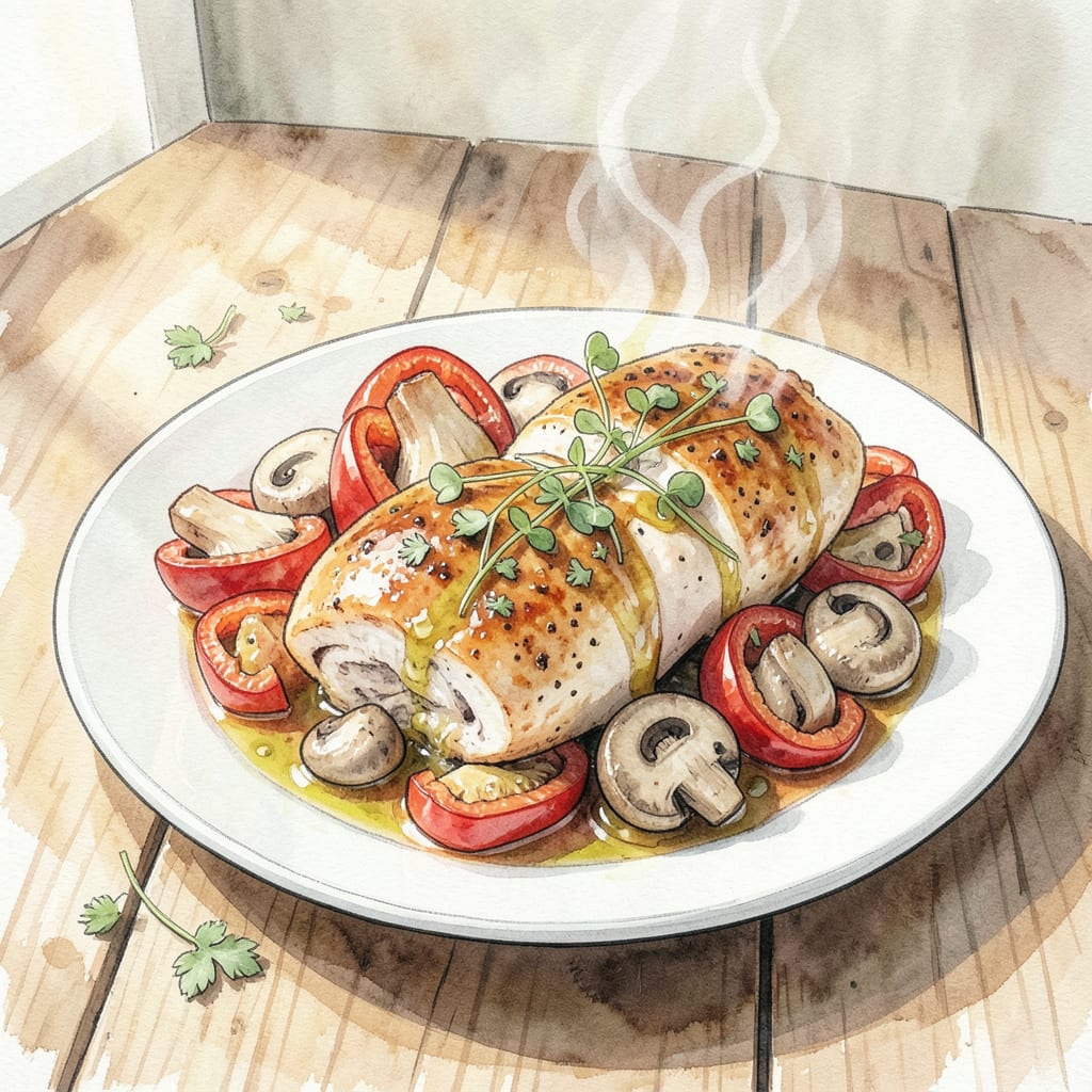 Chicken Bell Peppers and Mushroom Recipe: Savory One-Pan Delight