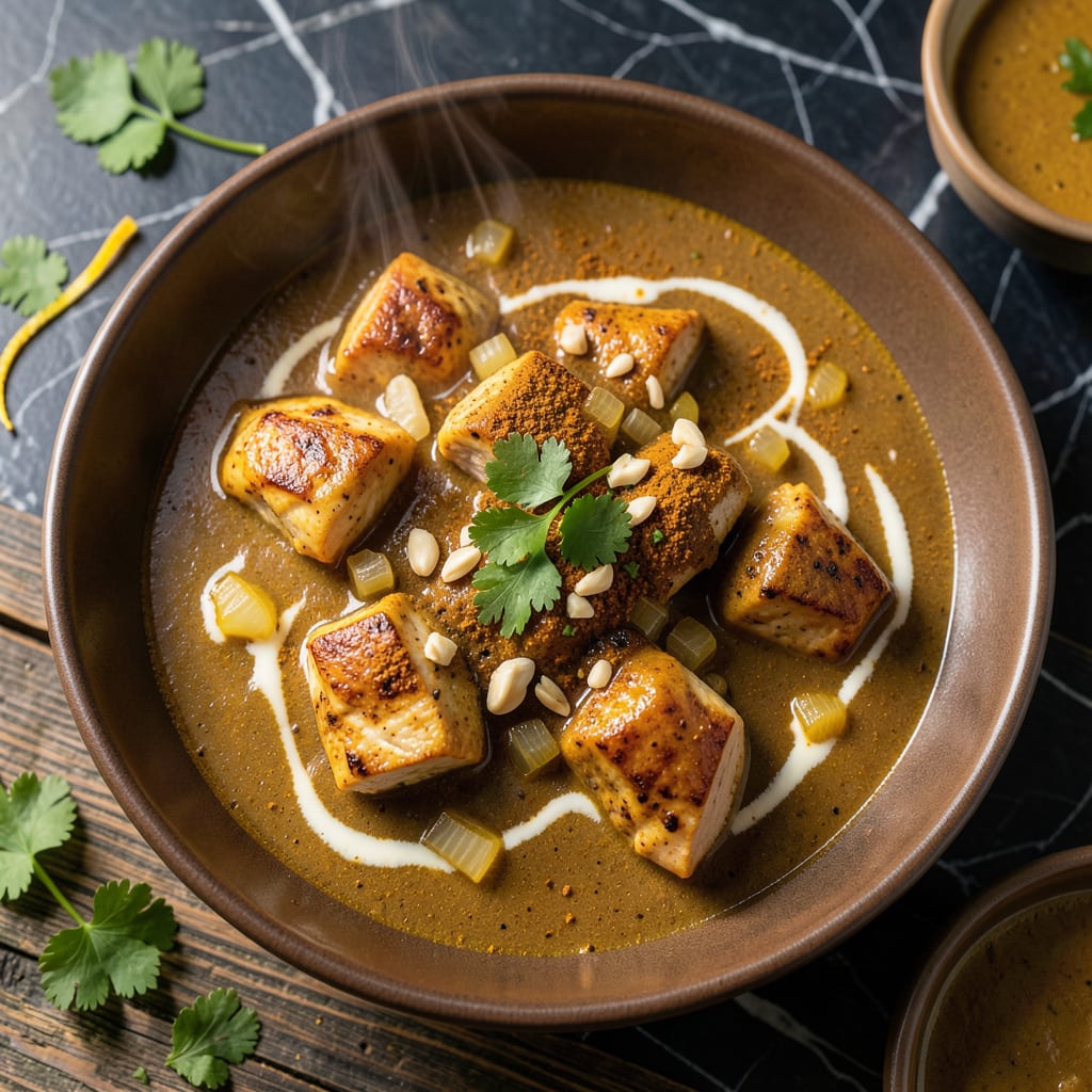 chicken breast curry sauce recipe example with annotations