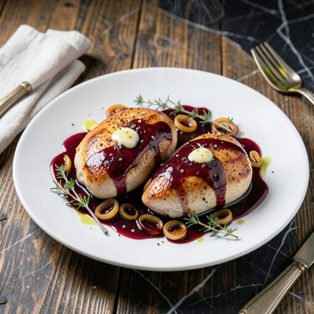 Comprehensive chicken breast in wine sauce recipe visual reference