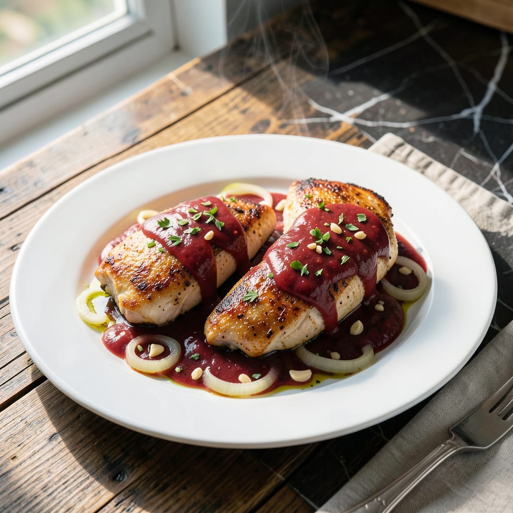 chicken breast prego sauce recipe illustration with key details