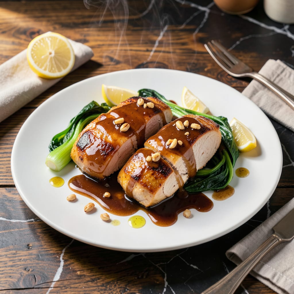 Comprehensive chicken breast recipe with garlic honey soy sauce visual reference