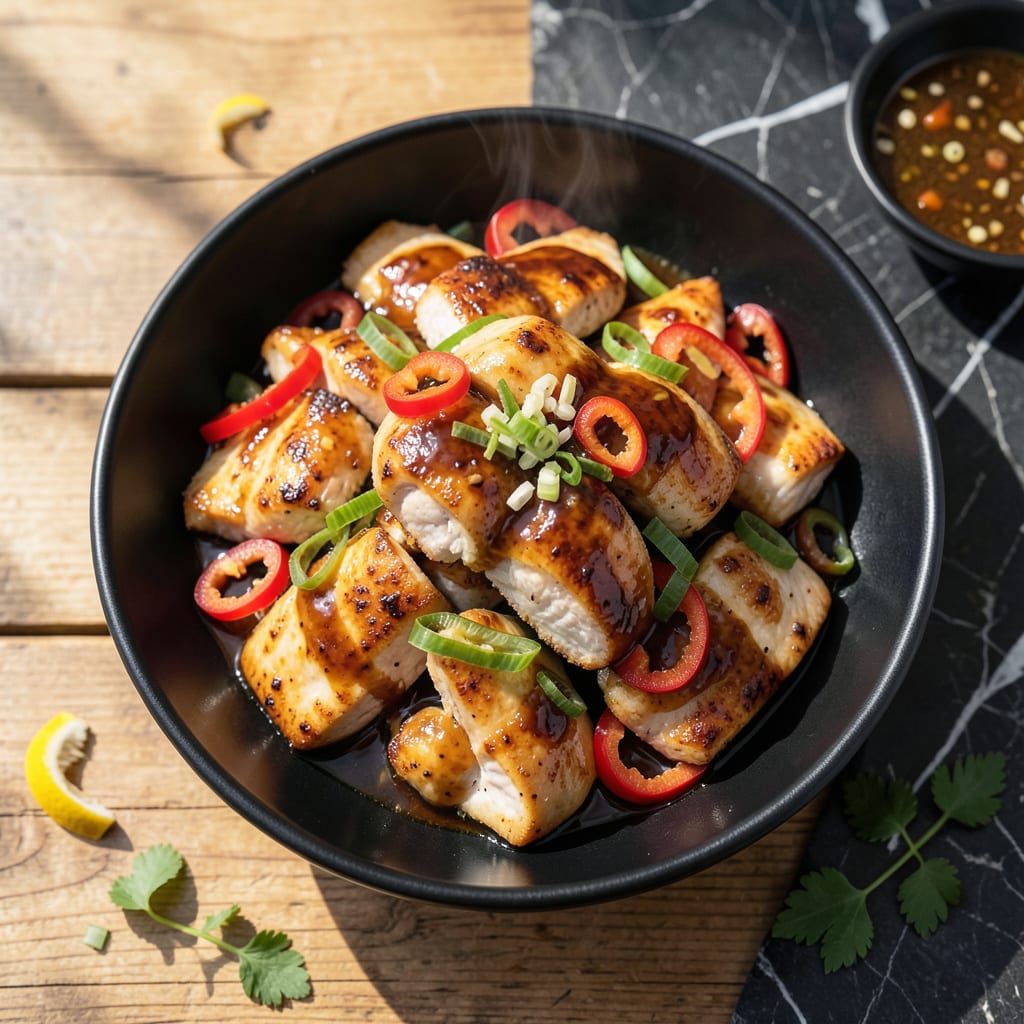 Comprehensive chicken breast recipe with oyster sauce visual reference