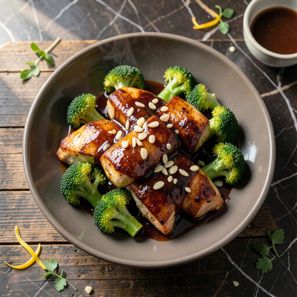Complete chicken broccoli and hoisin sauce recipe overview image