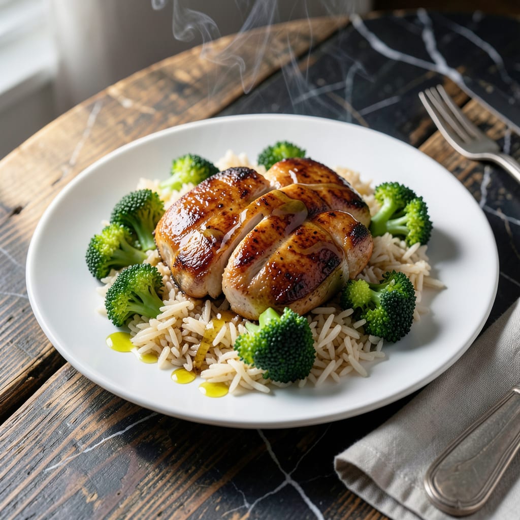 chicken broccoli rice instant pot recipe example with annotations