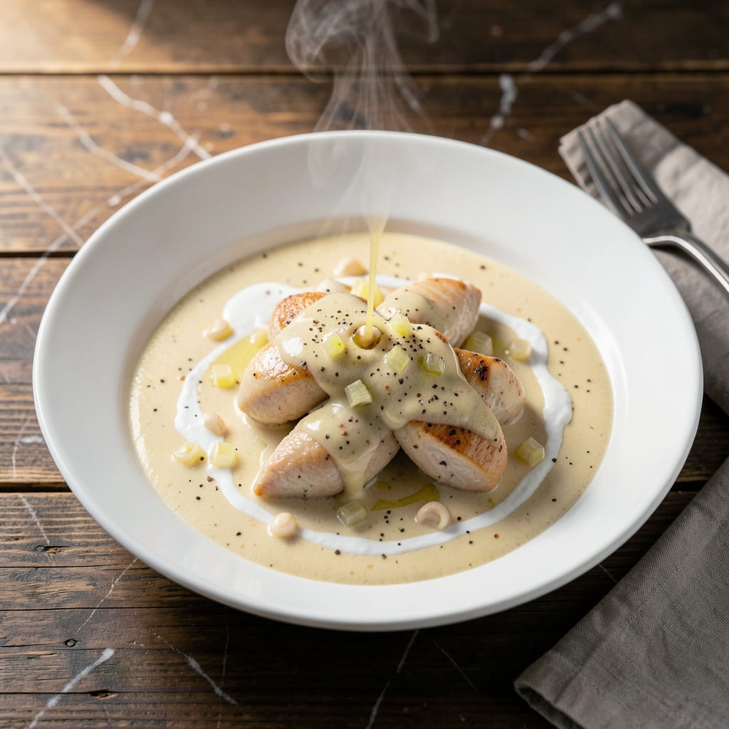 chicken broth sauce recipe detailed visual guide