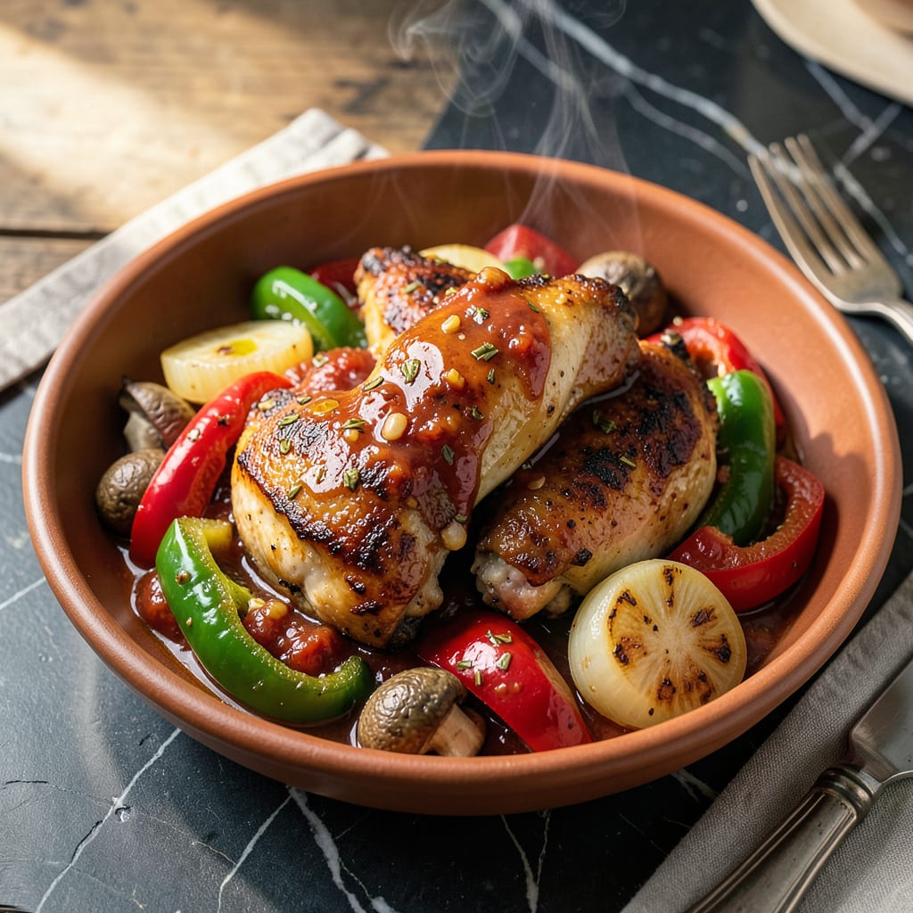 chicken cacciatore recipe with jar sauce example with annotations