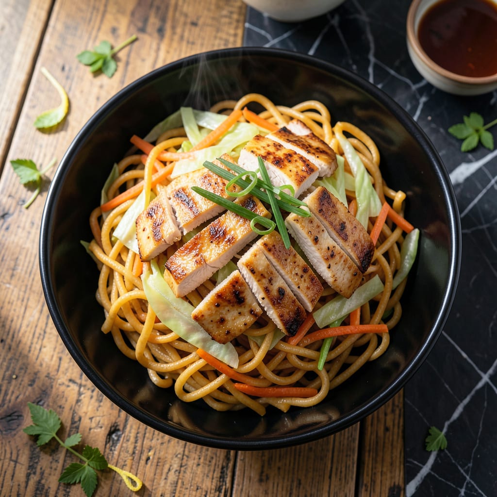 Complete chicken chow mein recipe no oyster sauce overview image