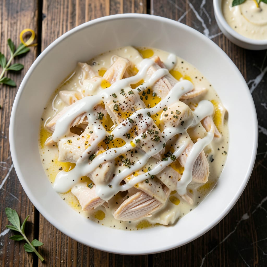 Visual representation of chicken cream cheese ranch crock pot recipe