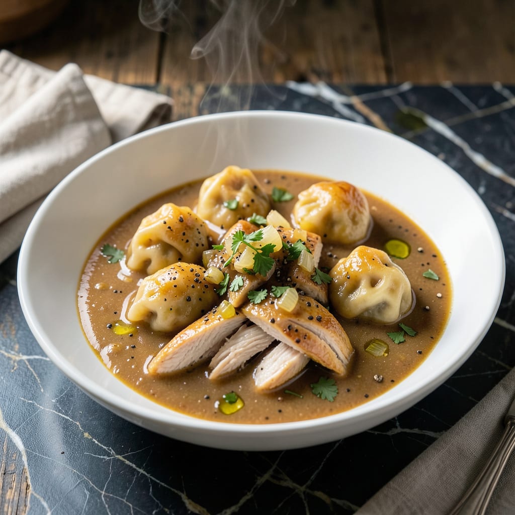 Chicken Dumpling Sauce Recipe: Thick and Savory For Fluffy Dumplings