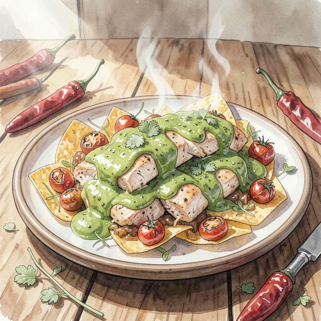 Visual representation of Chicken Enchilada Recipe Verde: Tangy Green Sauce Perfection