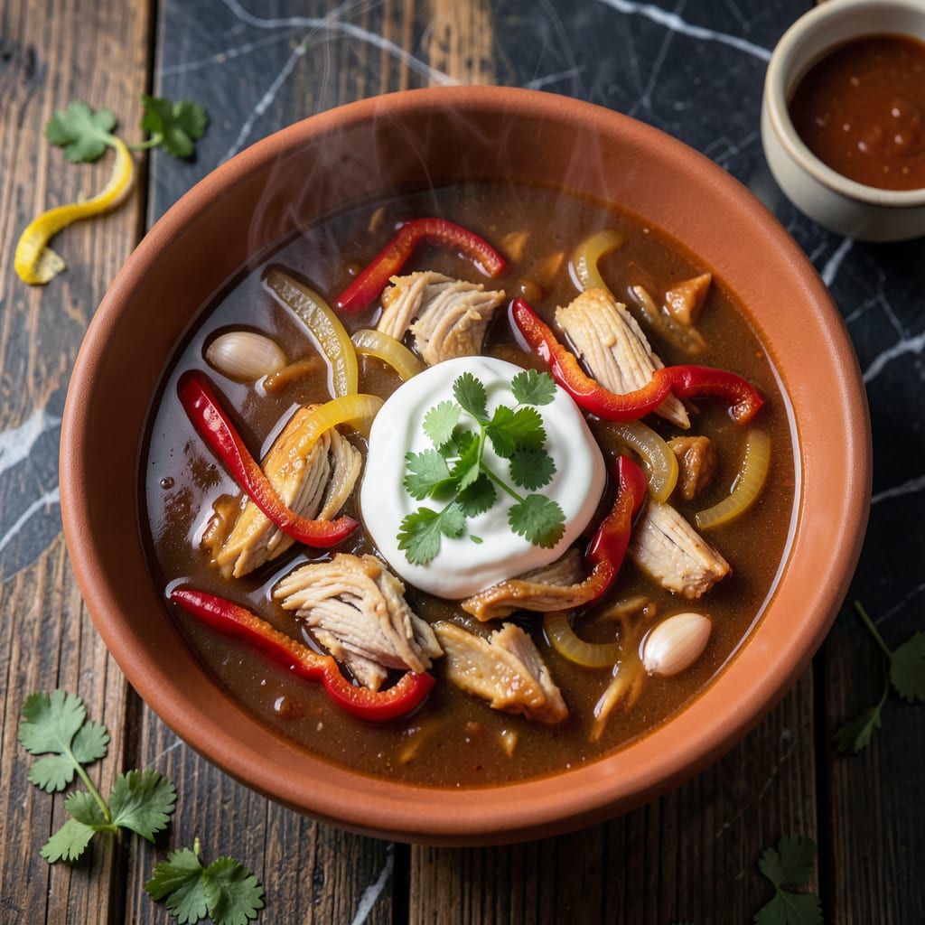 chicken enchilada soup recipe with enchilada sauce example with annotations