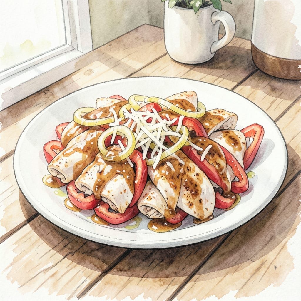 Visual representation of Chicken Fajita Rollup Applebee's Recipe: Sizzling Copycat Version