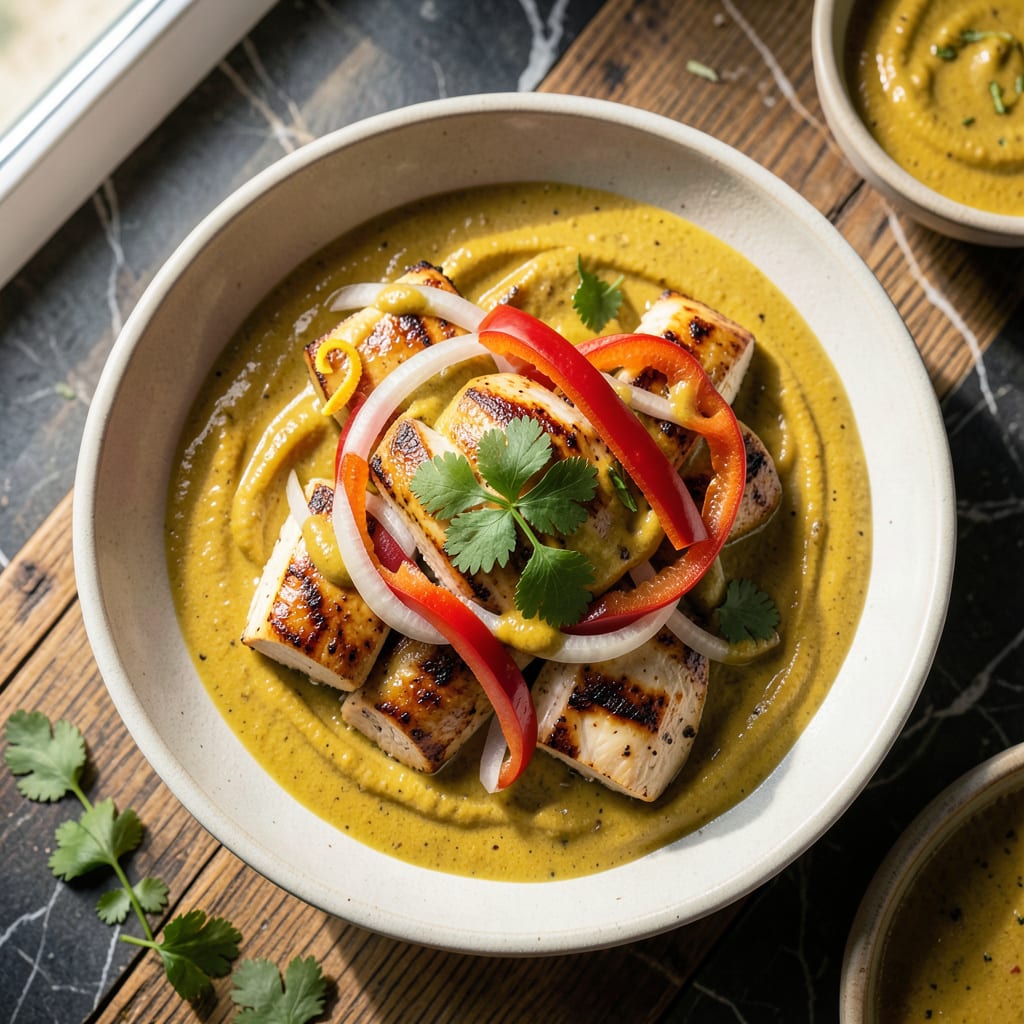 Complete chicken fiesta yellow sauce recipe overview image