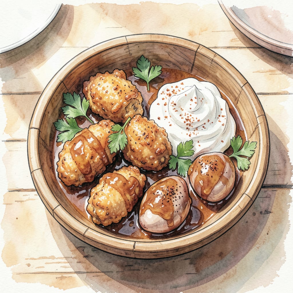 Chicken Gizzards and Hearts Recipe: Crispy Fried Delight example with annotations
