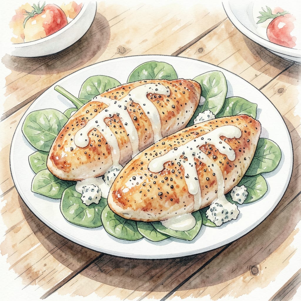 Chicken Gorgonzola Recipe: Creamy Gorgonzola Chicken Delight example with annotations