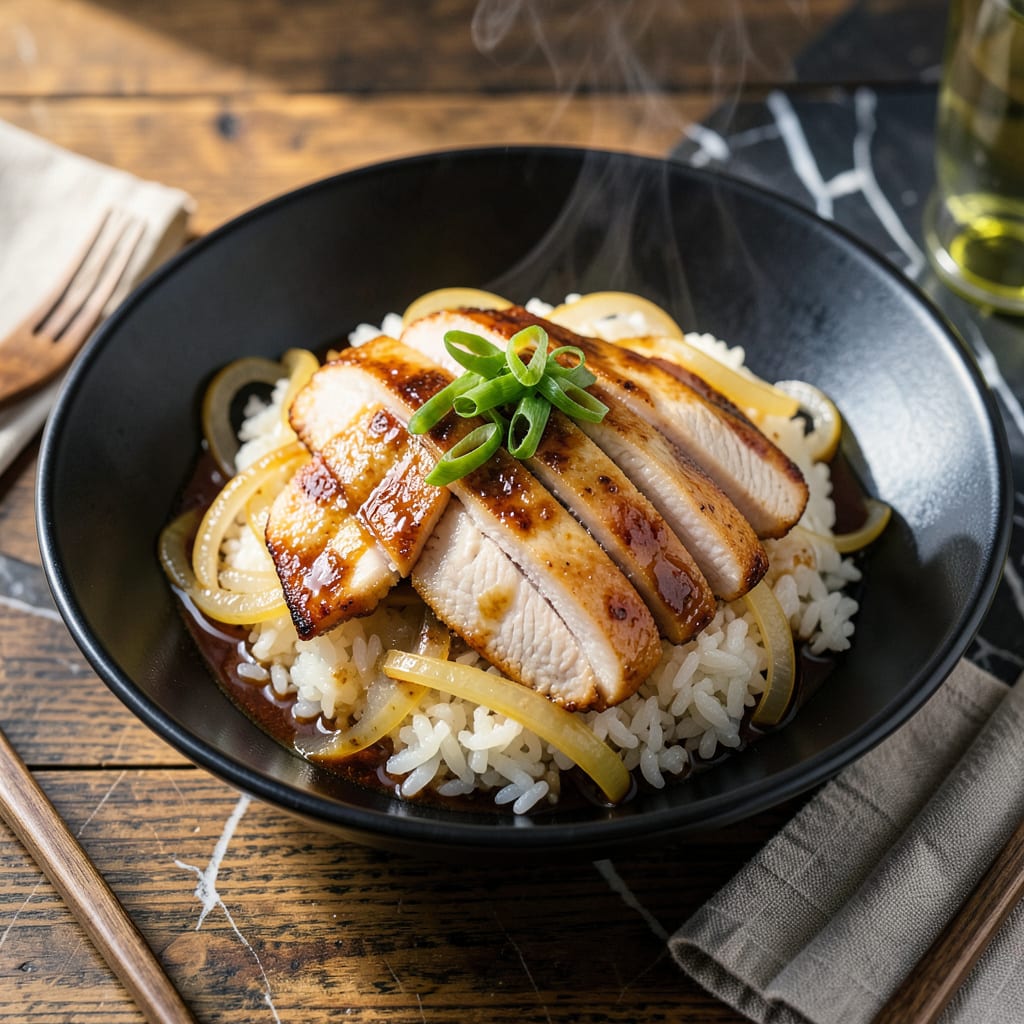 Comprehensive chicken gyudon recipe easy visual reference