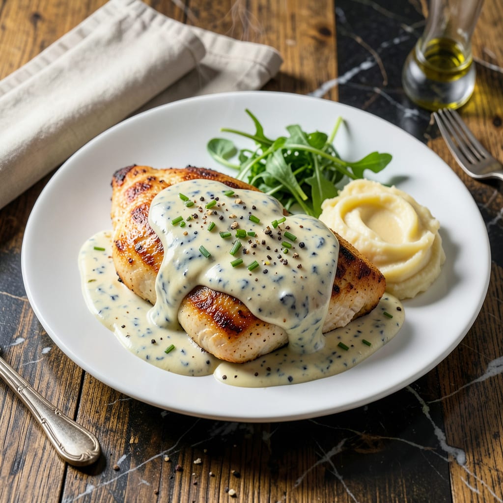 chicken in blue cheese sauce recipe detailed visual guide