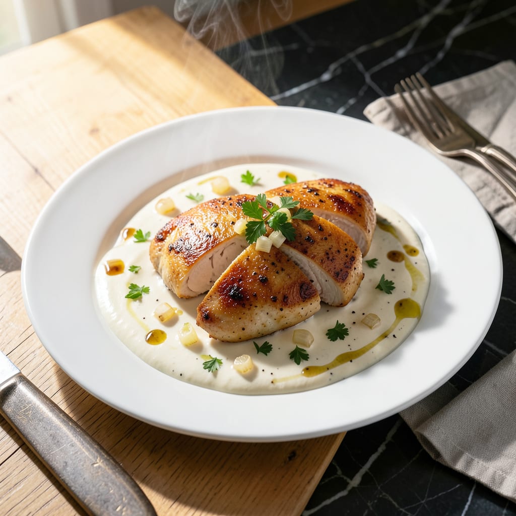 chicken in creamy white sauce recipe detailed visual guide