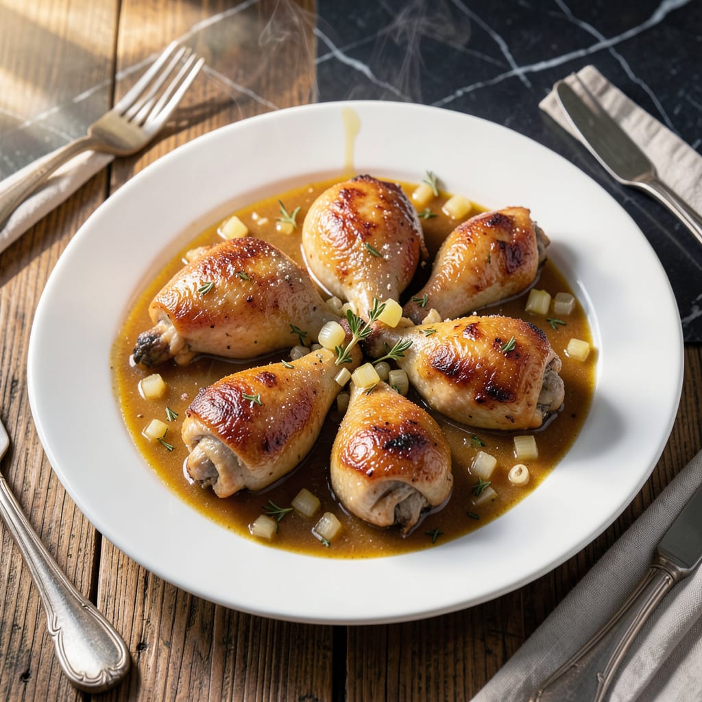 chicken in sauce recipe uk illustration with key details
