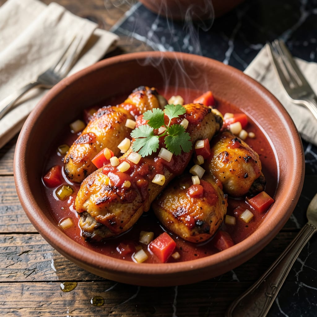 Comprehensive chicken in tomato sauce filipino recipe visual reference