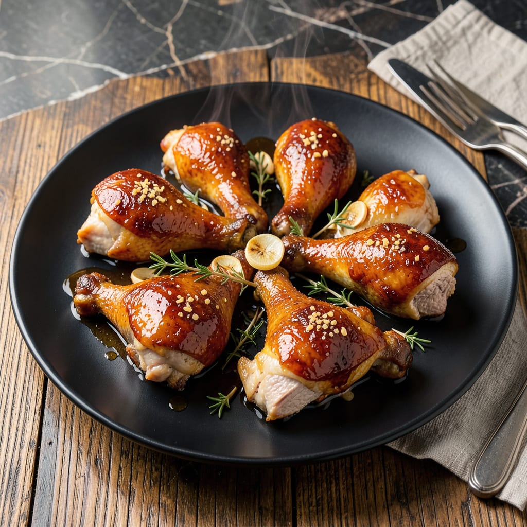 chicken leg recipe with honey and soy sauce example with annotations