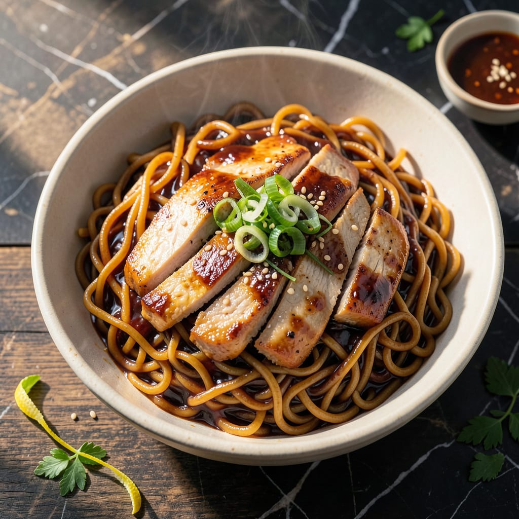 chicken lo mein recipe with hoisin sauce detailed visual guide