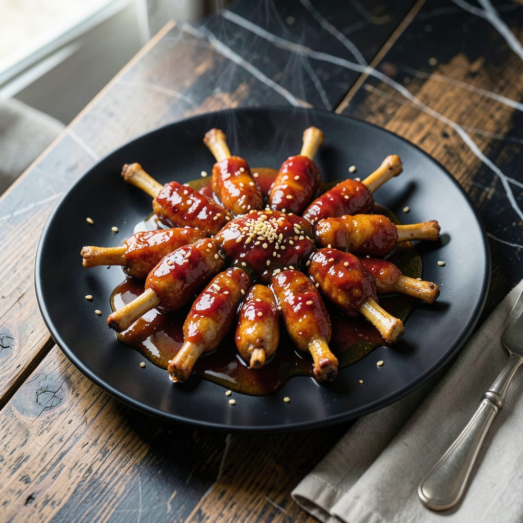 chicken lollipop sauce recipe example with annotations