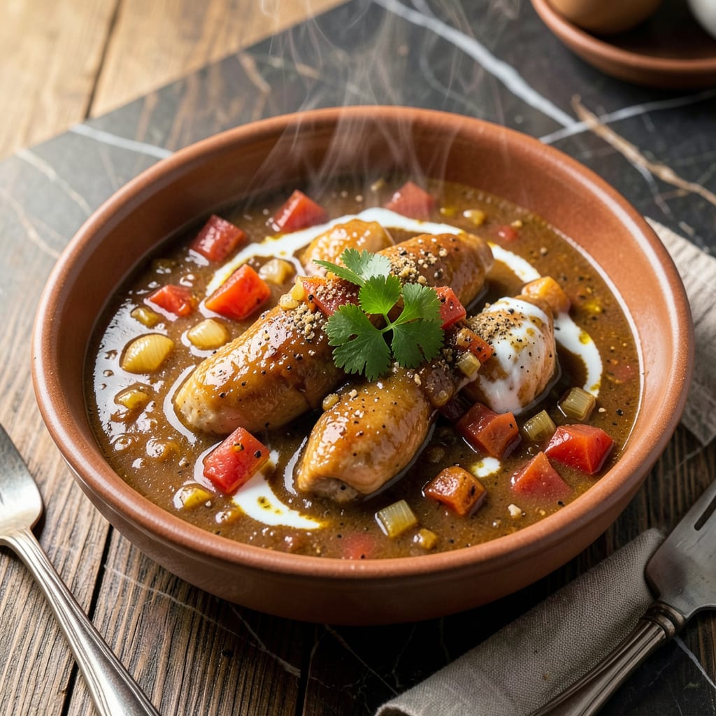 Complete chicken madras slow cooker recipe overview image