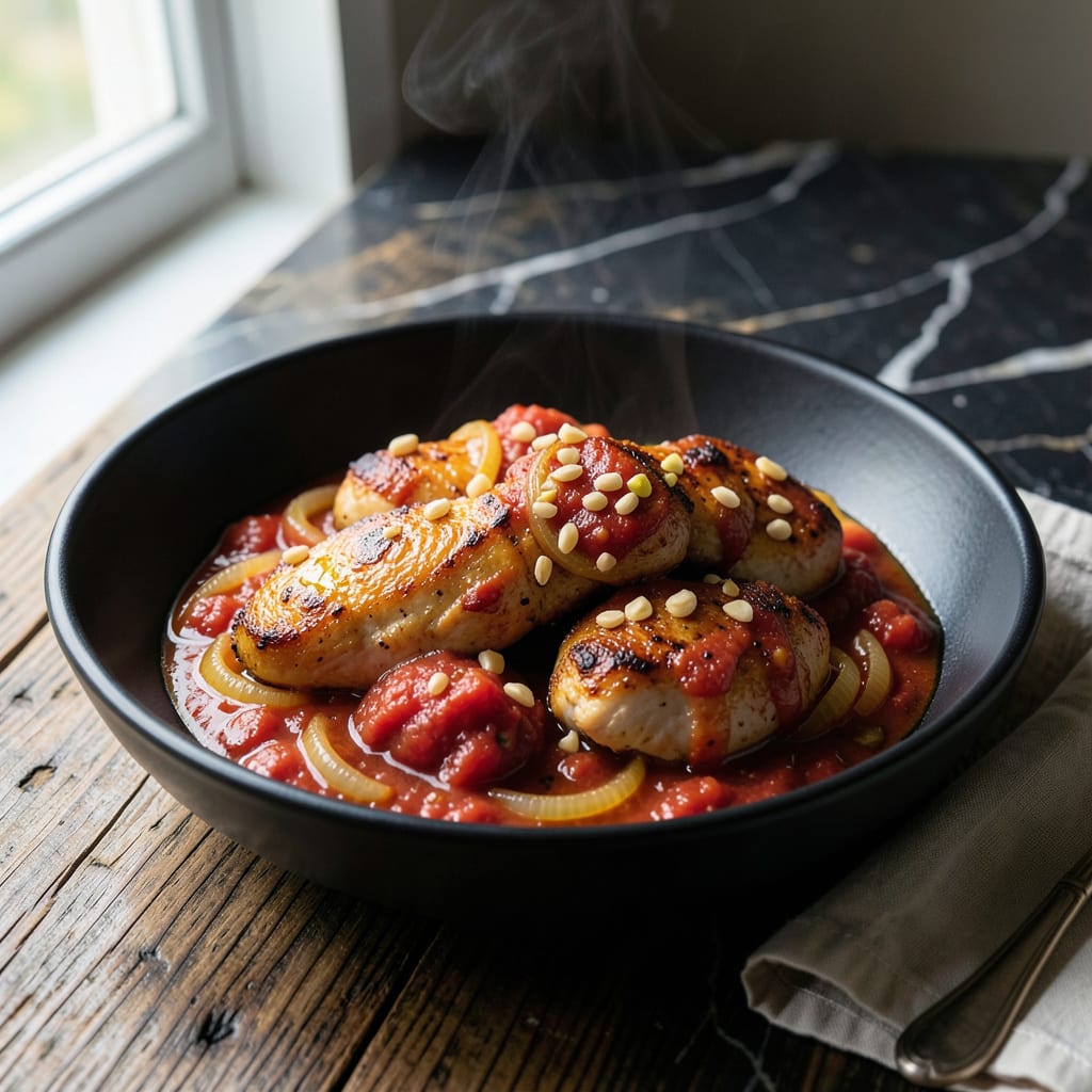 Comprehensive chicken meat sauce recipe visual reference