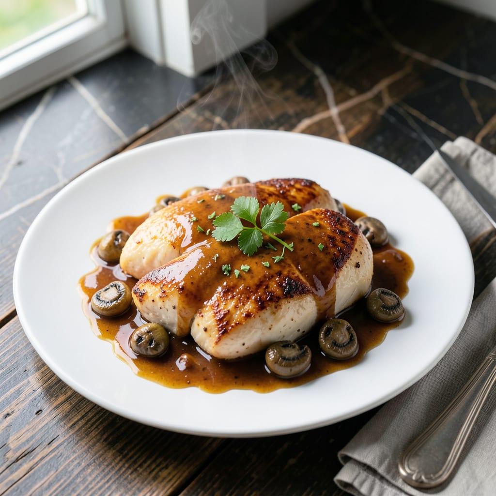 Comprehensive chicken mushroom marsala sauce recipe visual reference