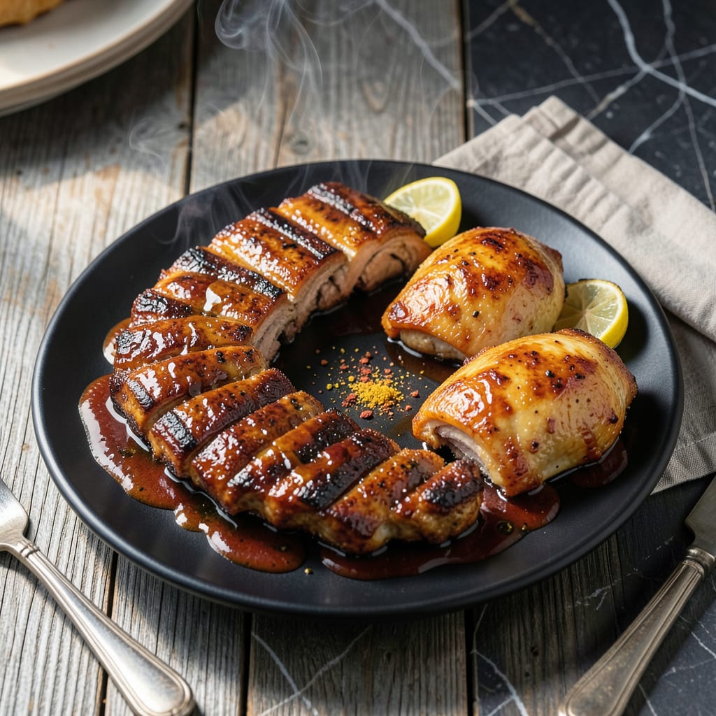 chicken n ribs bbq sauce recipe illustration with key details