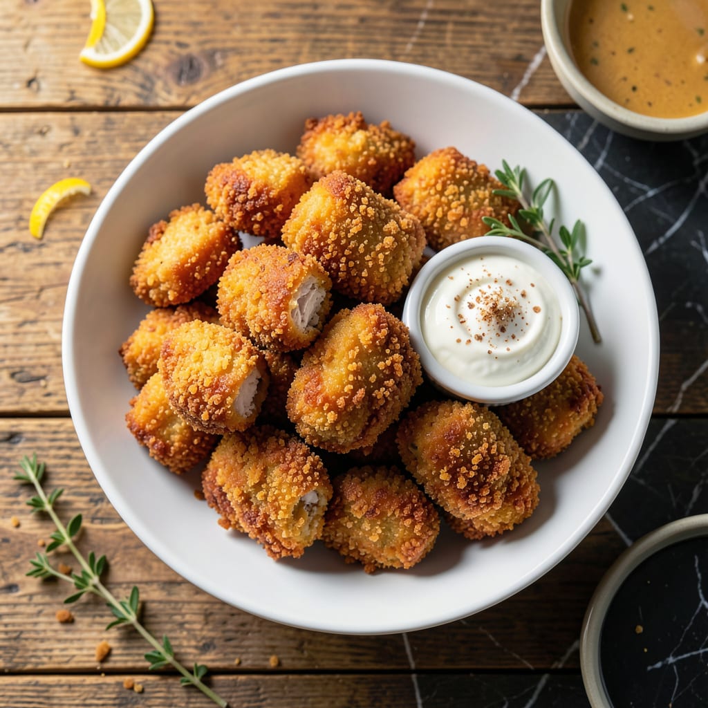 Complete chicken nuggets recipe without egg overview image