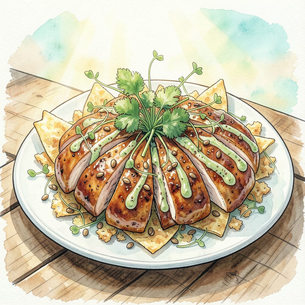 Visual representation of Chicken on the Beach Recipe Mexican: Grilled Chicken Fiesta with Coastal Flavors
