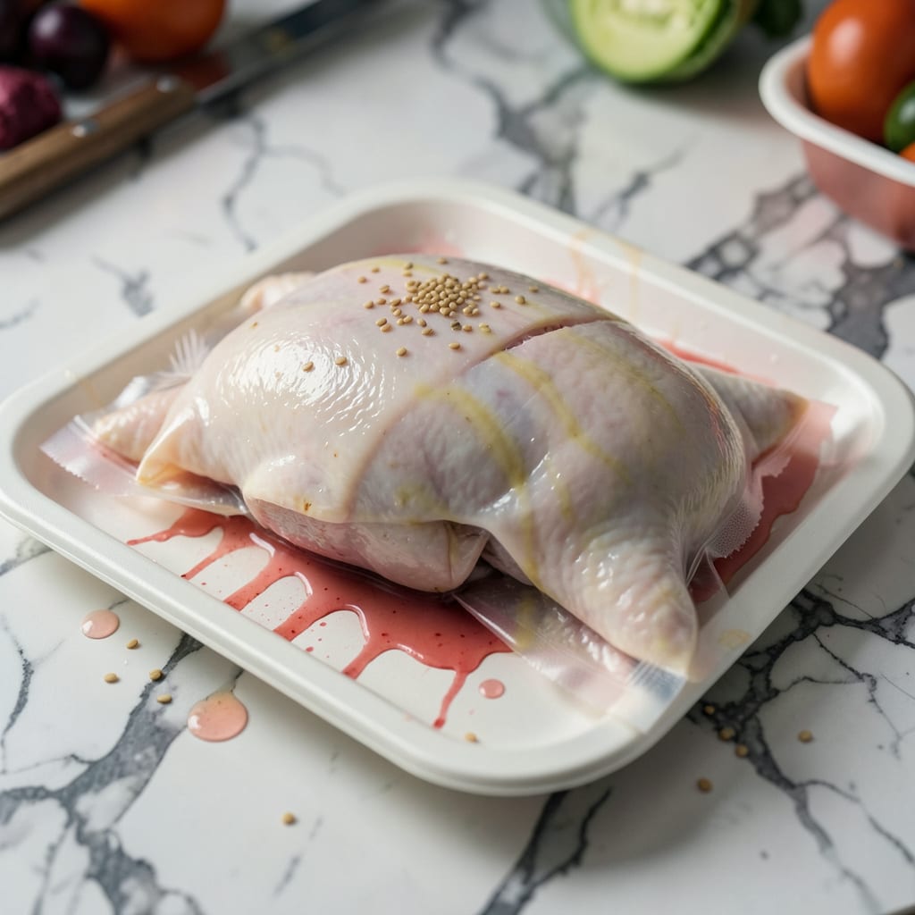 Comprehensive chicken package leaking visual reference