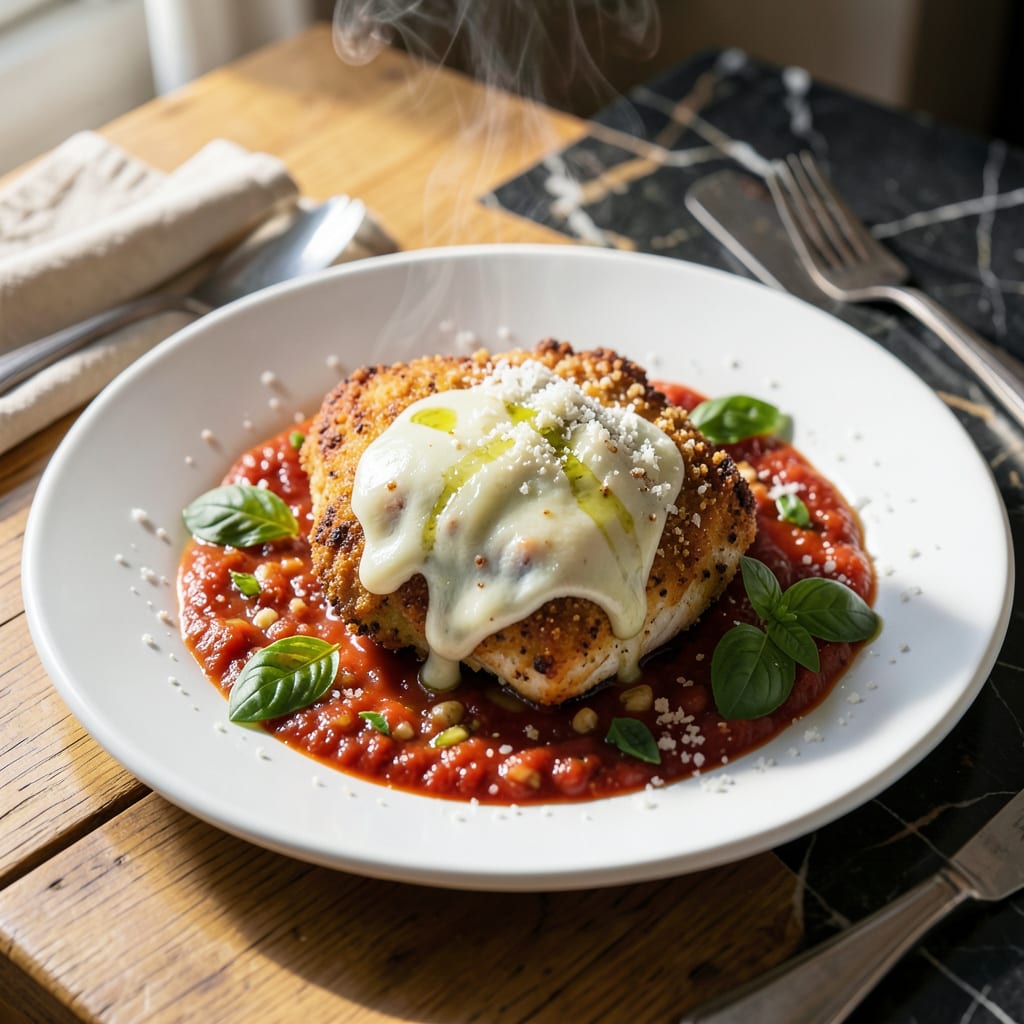 Complete chicken parm marinara sauce recipe overview image