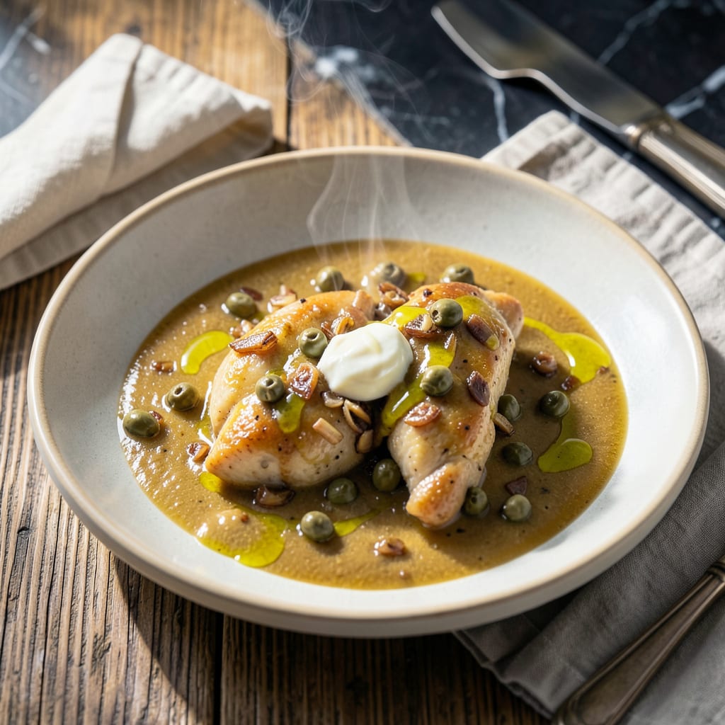 Complete chicken piccata sauce only recipe overview image