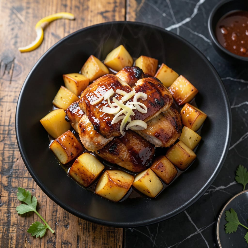 chicken potato soy sauce recipe detailed visual guide