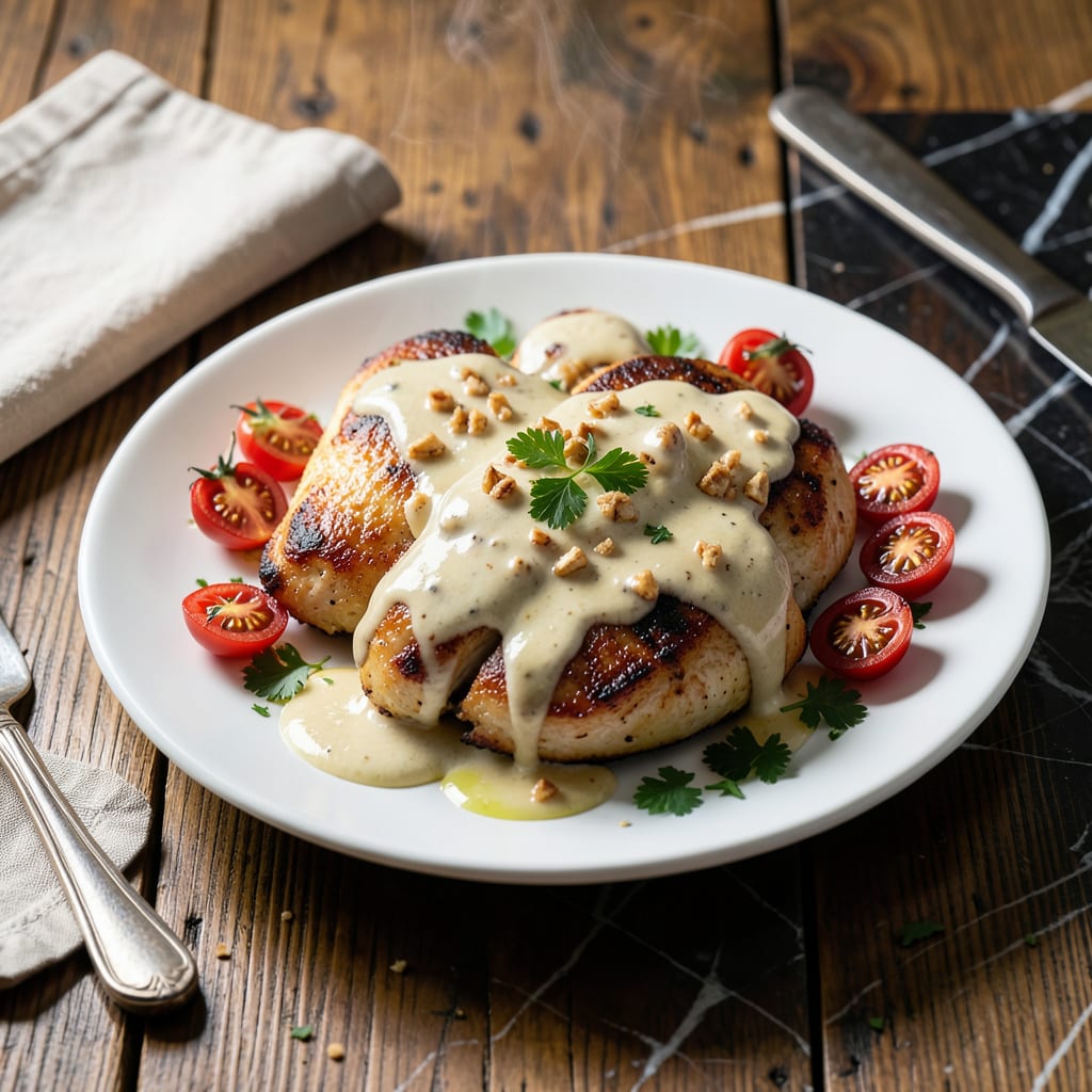 chicken recipe with bww parmesan garlic sauce detailed visual guide