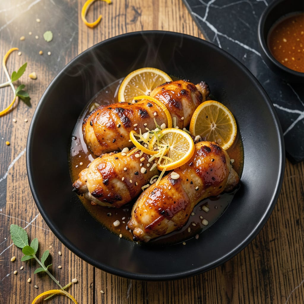chicken recipe with orange juice and soy sauce detailed visual guide
