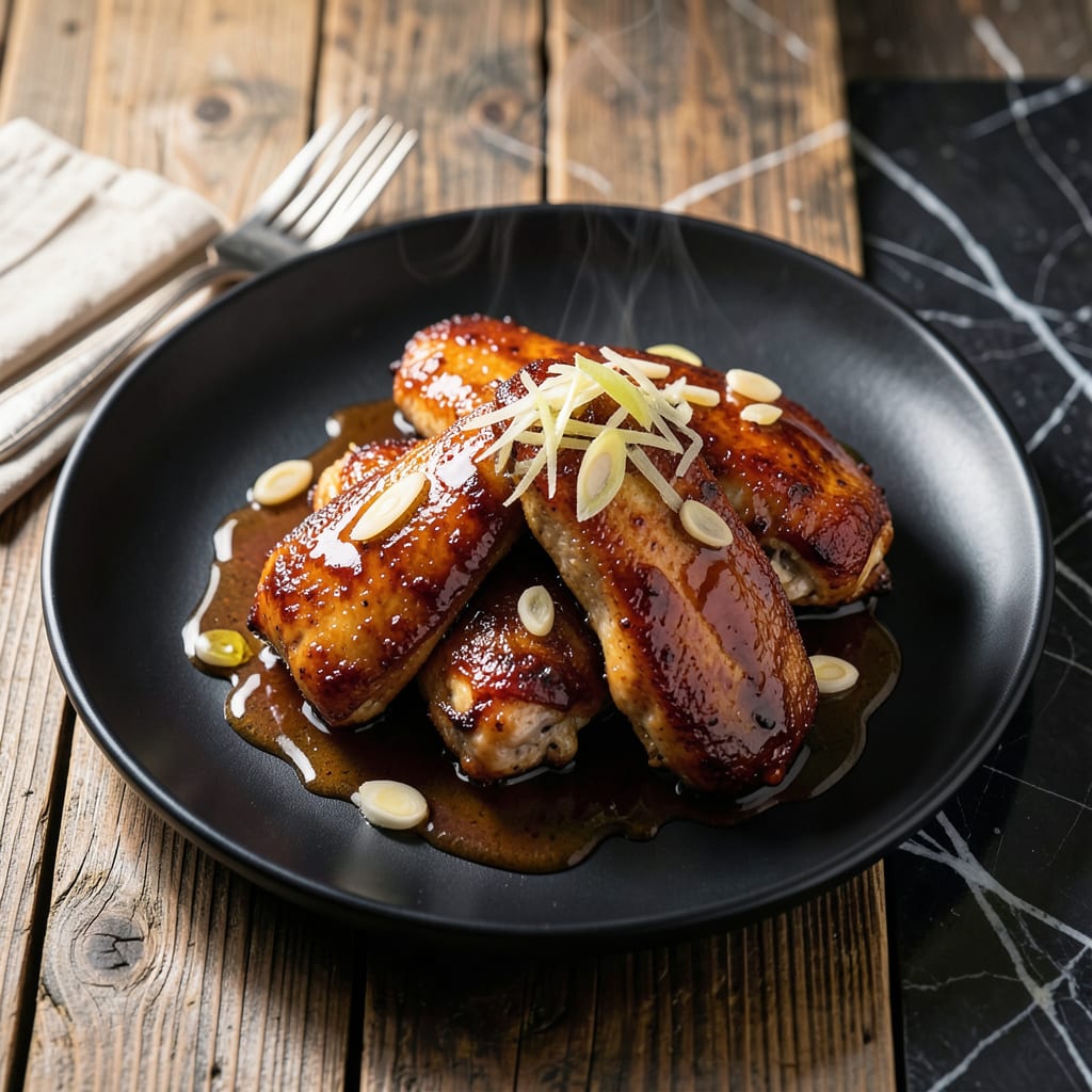 Complete chicken recipe with soy sauce honey and vinegar overview image