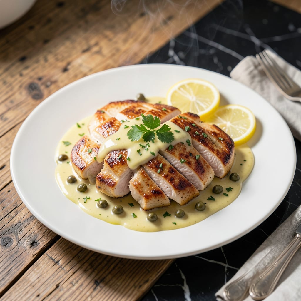 chicken scallopini with lemon caper sauce recipe detailed visual guide