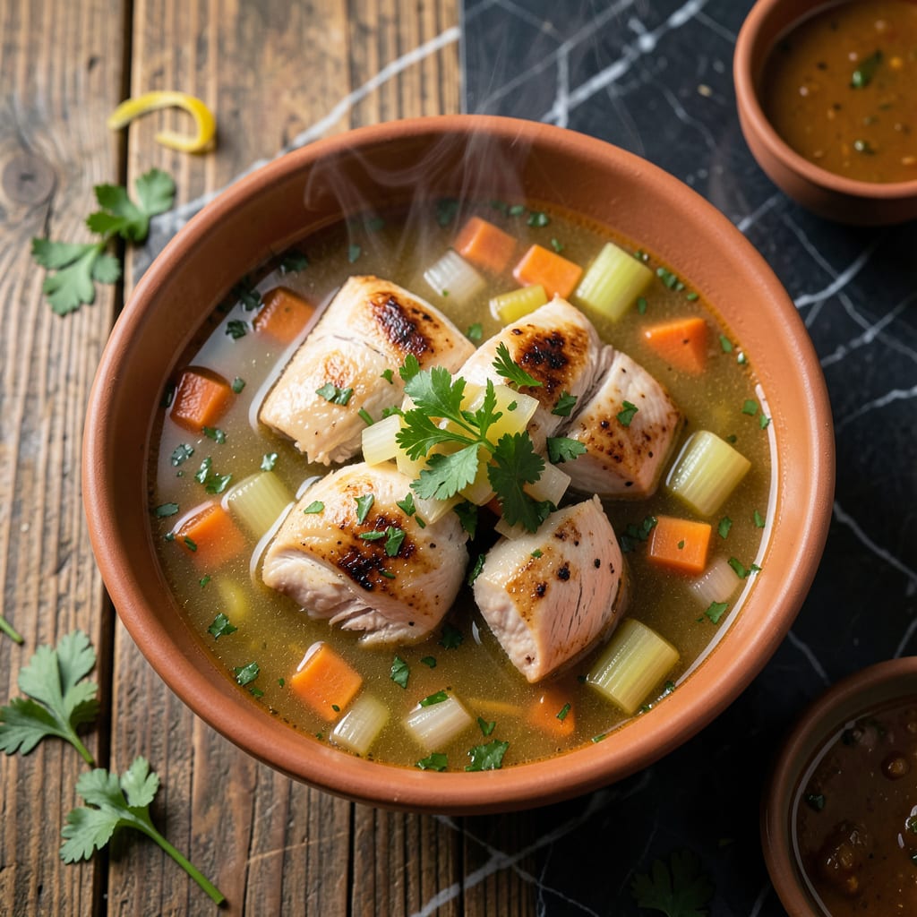 Visual representation of chicken soup easy recipe in urdu