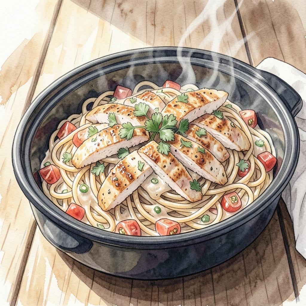 Chicken Spaghetti Crock Pot Recipe: Slow Cooked Comfort in a Bowl detailed visual guide