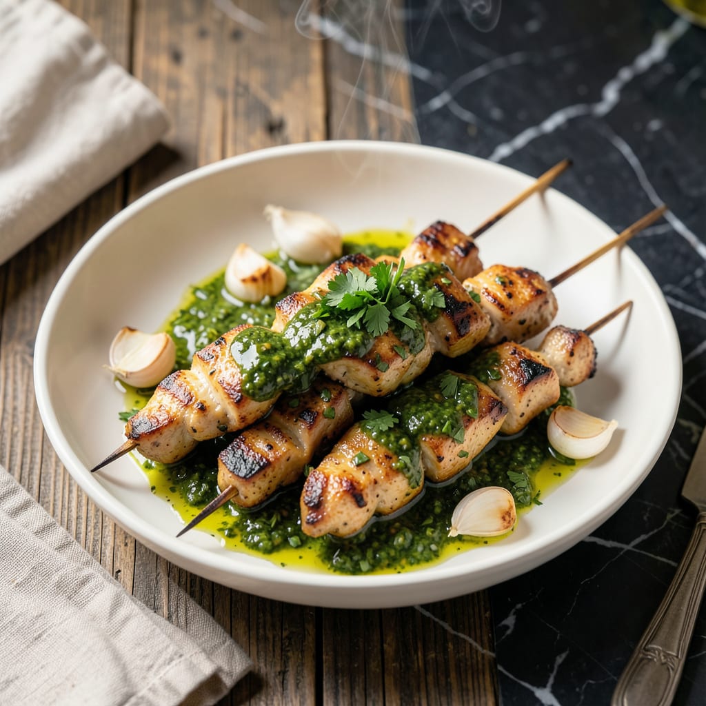 Visual representation of chicken spiedini sauce recipe